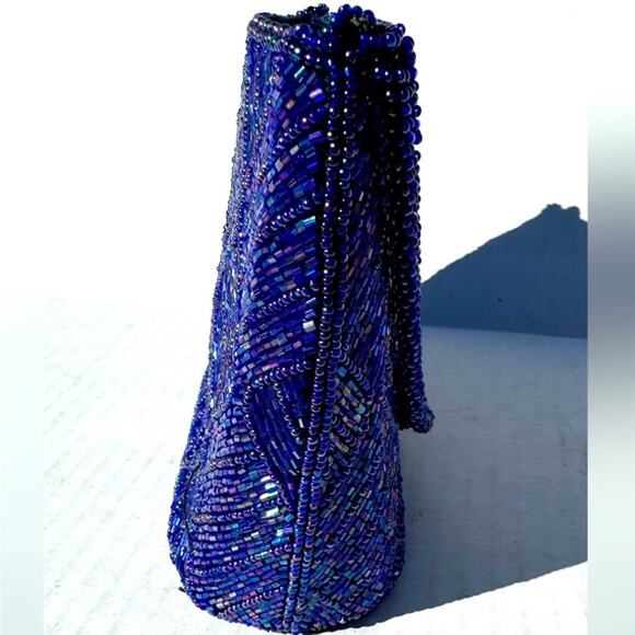 Purple Beaded Evening Bag - Picture 3 of 14